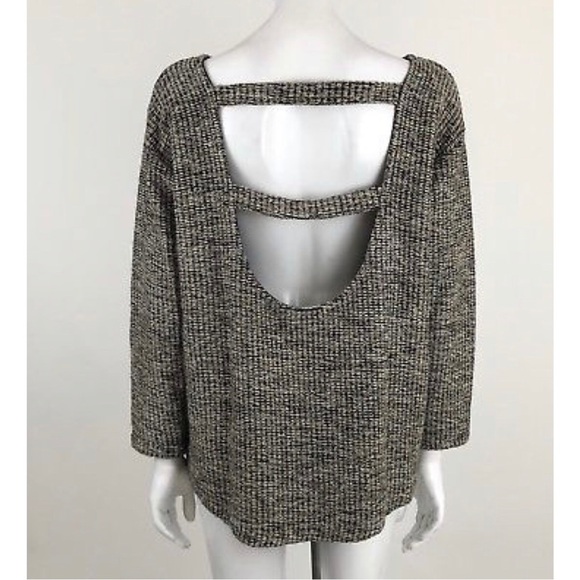 ASOS Size 6 Tweed Caged Open Back Hi Lo Top - Picture 5 of 6